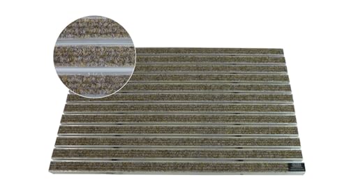 EMCO Eingangsmatte DIPLOMAT Rips sand 22mm Fußmatte Schmutzfangmatte Fußabtreter Antirutschmatte, Größe:590 x 390 mm von Emco