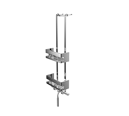 Emco System 2 Türetagere, 2 Tiefe Körbe, Duschwischer, Chrom von Emco