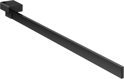 EMCO loft Handtuchhalter einarmig zur Wandmontage I starrer Badetuchhalter aus Aluminium I hochwertige Handtuchstange für Handtücher, schwarz matt von Emco