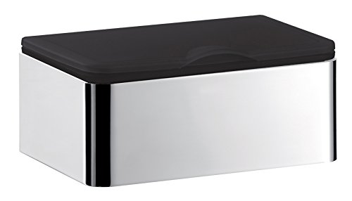 emco System 2 Feuchtpapierbox, Chrom - Feuchtpapierhalter & Behälter für feuchtes Toilettenpapier zur Wandmontage zum Schrauben - Box oder Dose von Emco