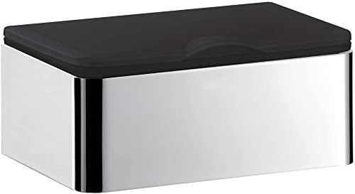 Emco System 2 Feuchtpapierbox, Chrom - Feuchtpapierhalter & Behälter für feuchtes Toilettenpapier zur Wandmontage zum Schrauben - Box oder Dose, Silber von Emco