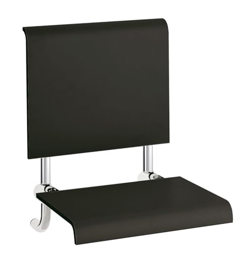 Emco 355121201 Einhaengesitz System 2 mit Kunststoffsitzflaeche, schwarz / verchromt von Emco