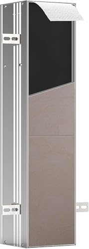 Emco ASIS Plus Unterputz-Schrankmodul für die Klobürstengarnitur, Badezimmerschrank mit Toilettenpapierhalter, Hochschrank mit Push to Open-Funktion und Anschlag Links, 658 mm von Emco