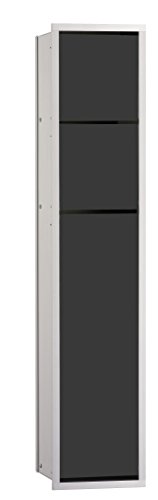 EMCO Asis 150 Unterputz-Schrankmodul für das Gäste-WC, Badezimmerschrank als Toilettenpapierhalter & Klobürstenhalter mit extra Fach, Hochschrank mit "Push to Open"-Funktion, schwarz EMCO Asis 150 Unterputz-Schrankmodul für das Gäste-WC, Badezimmerschrank als Toilettenpapierhalter & Klobürstenhalter mit extra Fach, Hochschrank mit "Push to Open"-Funktion, schwarz von Emco