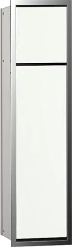 Emco Asis 150 Unterputz Badschrank für WC, chrom/Glas weiß, Einbauschrank, Türanschlag wählbar - 974027840 von Emco
