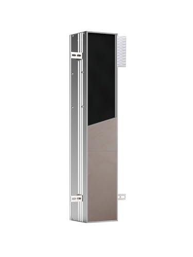 Emco Asis Plus Unterputz-Schrankmodul für die Klobürstengarnitur, Badezimmerschrank mit Toilettenpapierhalter, Hochschrank mit Push to Open-Funktion und Anschlag Links von Emco