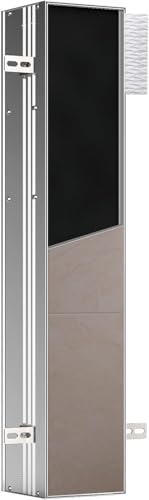 emco ASIS PLUS Unterputz-Schrankmodul für die Klobürstengarnitur, Badezimmerschrank mit Toilettenpapierhalter, Hochschrank mit "Push to Open"-Funktion und Anschlag links von Emco