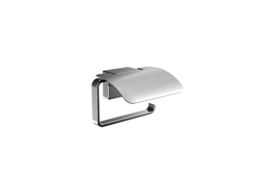 EMCO Cue Papierhalter mit Deckel, markant geformter Toilettenpapierhalter zur Wandmontage, hochwertiger Klorollenhalter aus Metall, chromfarben, Chrom EMCO Cue Papierhalter mit Deckel, markant geformter Toilettenpapierhalter zur Wandmontage, hochwertiger Klorollenhalter aus Metall, chromfarben, Chrom von Emco
