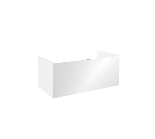 Emco Evo 1000 Waschtischunterschrank, 1008x440x522mm, Auszug mit Glasfront, 958327, Farbe (Front/Korpus): optic white von Emco