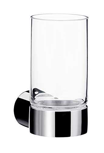 EMCO Fino Glashalter, Kristallglas/Chrom, Becherhalter für Badezimmer, Badzubehör, Badaccessoires - 842000100 von Emco