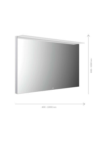 Emco MI 200 LED-Lichtspiegel, mit Lichtsegel, verdeckter Sensorschalter, Breite 700mm, 1020700, Ausführung: Höhe: 900mm von Emco