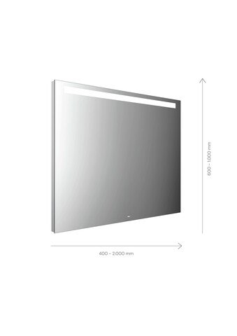 Emco MI 210 LED-Lichtspiegel, horizontaler Lichtausschnitt oben, verdeckter Sensorschalter, Breite 1100mm, 1031100, Ausführung: Höhe: 700mm von Emco