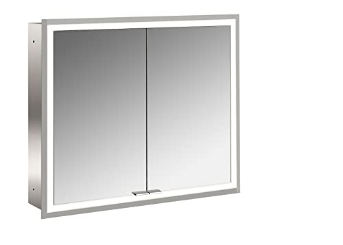 Emco Prime LED-Spiegelschrank, unterputz 80 cm, 2-türig, Rückwand weiß, HSN 949705172 von Emco