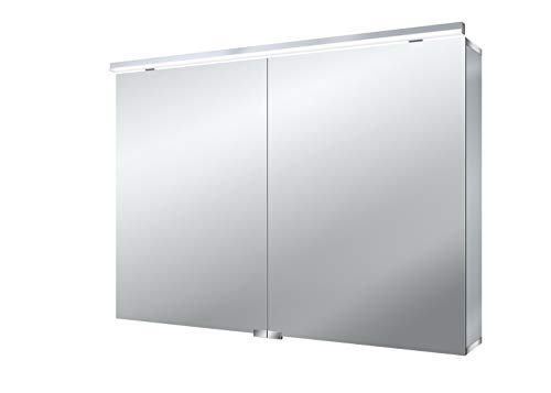 Emco Pure Lichtspiegelschrank 100 cm, 2 Türen, LED neutral Weiß 4000k von Emco