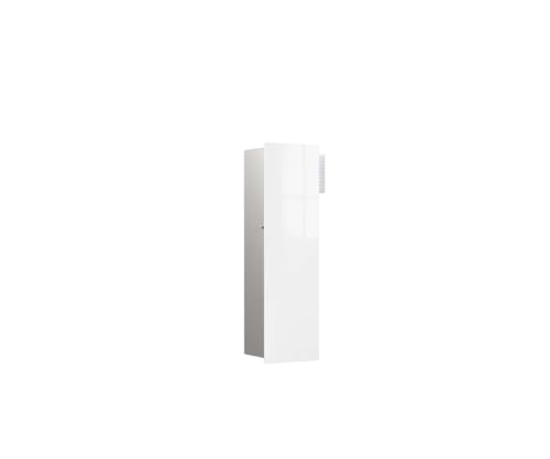 Emco WC-Modul asis Pure mit Glasfront Türanschlag Links, Unterputz, 1-türig 600mm, Alpinweiss, Weiss Glänzend von Emco