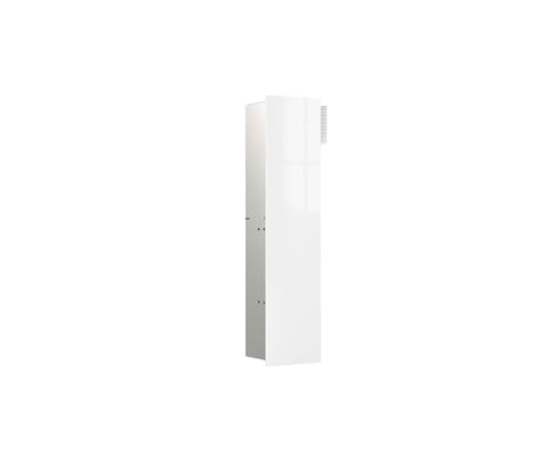 emco Asis Pure Badschrank I Einbauschrank I WC-Modul Unterputz mit Glasfront in weiss mit Türanschlag links von Emco