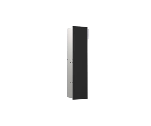emco asis pure WC-Modul Glasfront Unterputz Modell - Elegantes Badschrankmodul Einbauschrank in schwarz matt von Emco