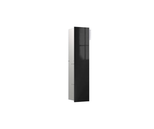 Emco WC-Modul asis Pure mit Glasfront Türanschlag Links, Unterputz, 1-türig 730mm, schwarz von Emco
