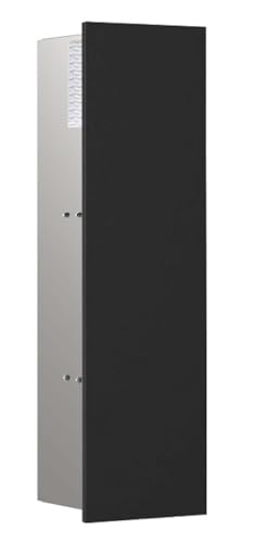 Emco WC-Modul asis Pure mit Glasfront Türanschlag rechts, Unterputz, 1-türig 600mm, schwarz matt von Emco