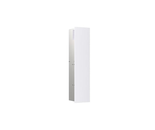 emco Asis Pure Badschrank WC-Modul Unterputz mit Glasfront I Einbauschrank fürs Bad in Alpinweiss matt von Emco