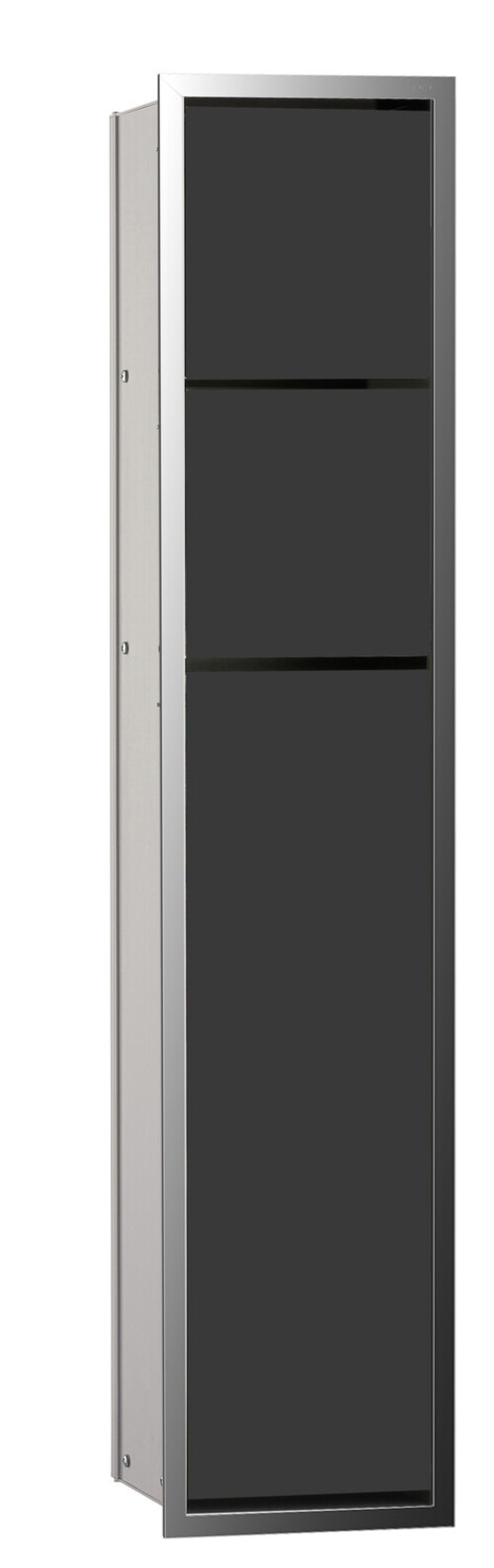 emco asis module 150 WC-Modul-Unterputzmodell, Papierhalter, Feuchtpapierbox, Toilettenbürstengarnitur, 975027950 von Emco