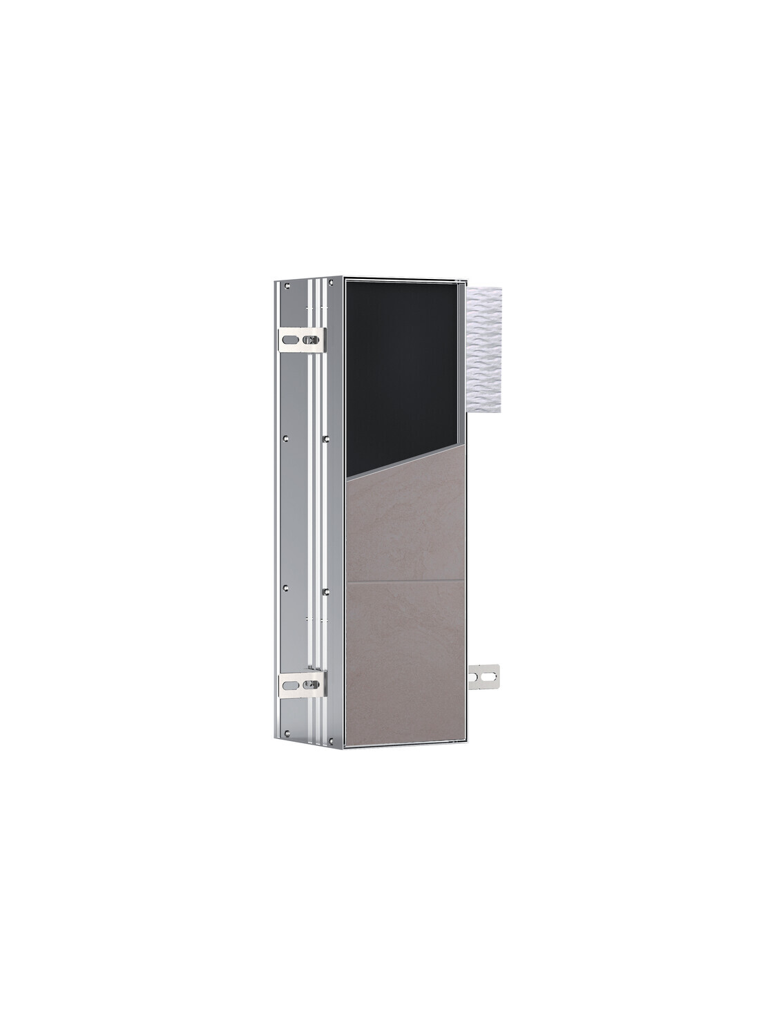 emco asis module plus, WC-Modul Unterputzmodell, 3 Fächer für WC-Papier, Reserverolle oder Feuchtpapierbox, Türanschlag links, 975611004 von Emco