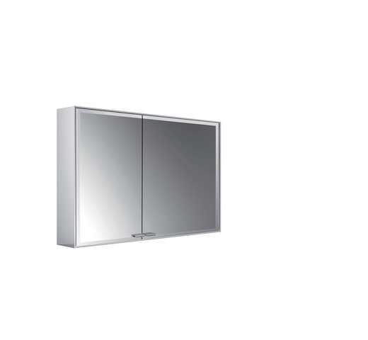 Emco asis prestige 2 Lichtspiegelschrank, Aufputzmodell, 988mm, breite Tür rechts, Ausführung: mit light system von Emco