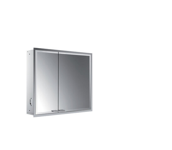 Emco asis prestige 2 Lichtspiegelschrank, Unterputzmodell, 815mm, breite Tür rechts, Ausführung: mit light system von Emco