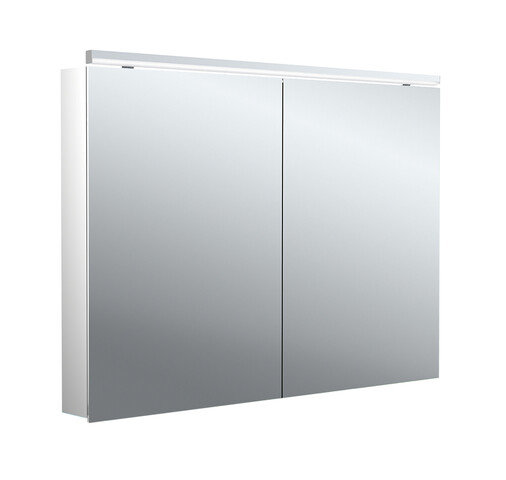 Emco flat 2 Classic LED Lichtspiegelschrank mit Aufsatzleuchte, 2 Türen, 1000x711x113mm, 979706504 von Emco