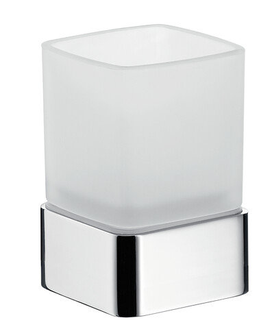 Emco loft Glashalter, Standmodell, Kristallglas satiniert, Farbe: Edelstahl - 052001601 von Emco