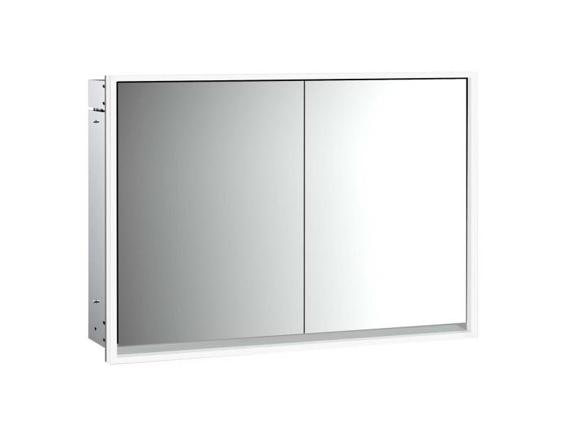 emco loft Lichtspiegelschrank, 1000mm, 2 Türen, Unterputzmodell, aluminium/spiegel, 979805113 von Emco