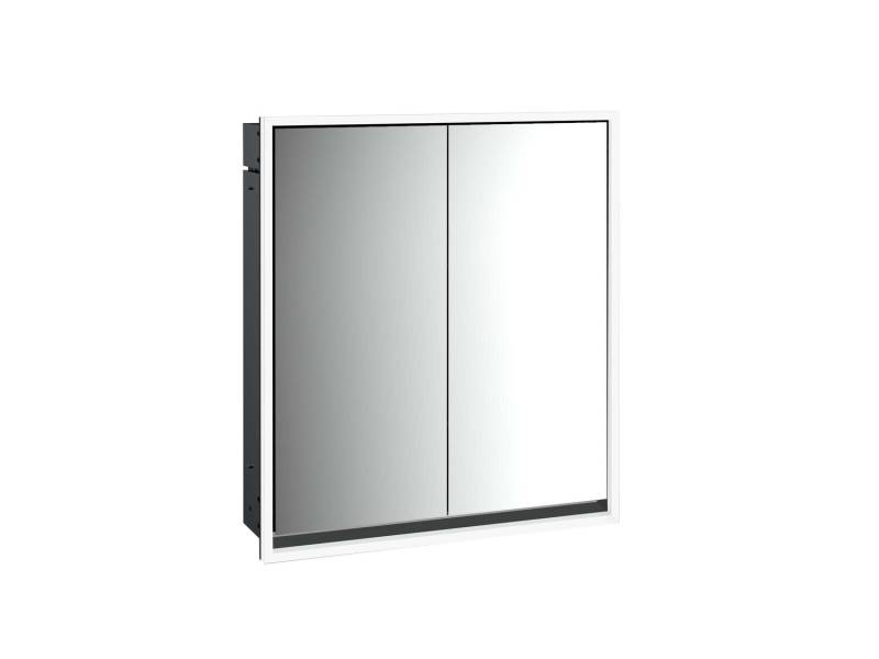emco loft Lichtspiegelschrank, 600 mm, Unterputzmodell, schwarz/spiegel, 979813305 von Emco