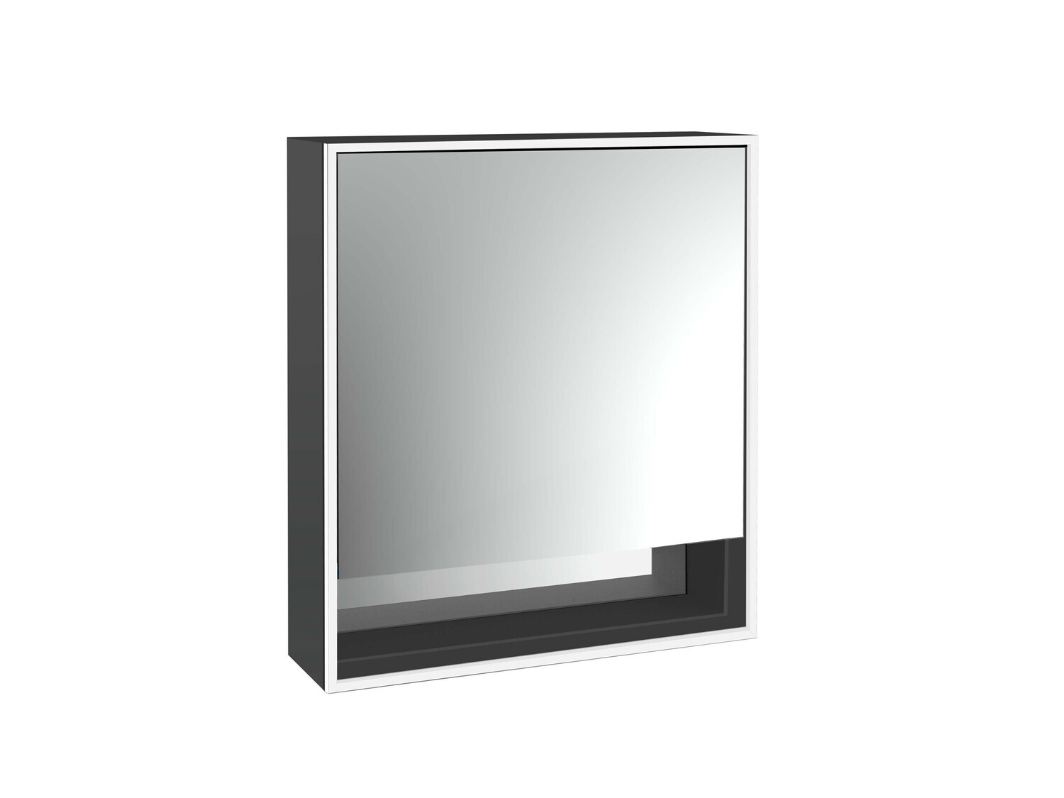 emco loft Lichtspiegelschrank mit Unterfach, 600 mm, Aufputzmodell, schwarz/spiegel, 979813500 emco loft Lichtspiegelschrank mit Unterfach, 600 mm, Aufputzmodell, schwarz/spiegel, 979813500 von Emco