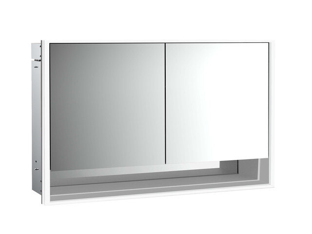 Emco loft Lichtspiegelschrank mit Unterfach 1300mm, 2 Türen, Unterputzmodell, 979805221 von Emco