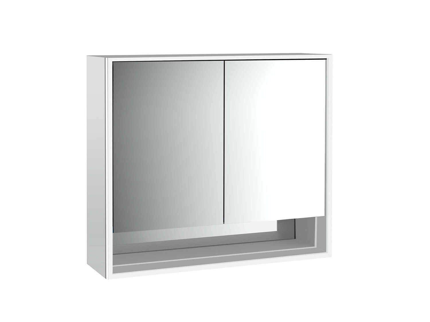emco loft Lichtspiegelschrank mit Unterfach, 800mm, 2 Türen, Aufputzmodell, aluminium/spiegel, 979805206 emco loft Lichtspiegelschrank mit Unterfach, 800mm, 2 Türen, Aufputzmodell, aluminium/spiegel, 979805206 von Emco