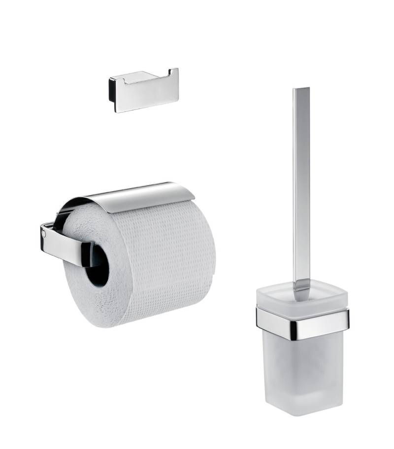 emco loft WC-Set, Papierhalter mit Deckel, chrom, 059800100 emco loft WC-Set, Papierhalter mit Deckel, chrom, 059800100 von Emco