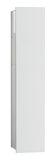 emco ASIS 2.0 Unterputz-Schrankmodul für die Klobürstengarnitur, Badezimmerschrank mit Toilettenpapierhalter und extra Fach, Hochschrank mit "Push to Open"-Funktion, optiwhite von Emco