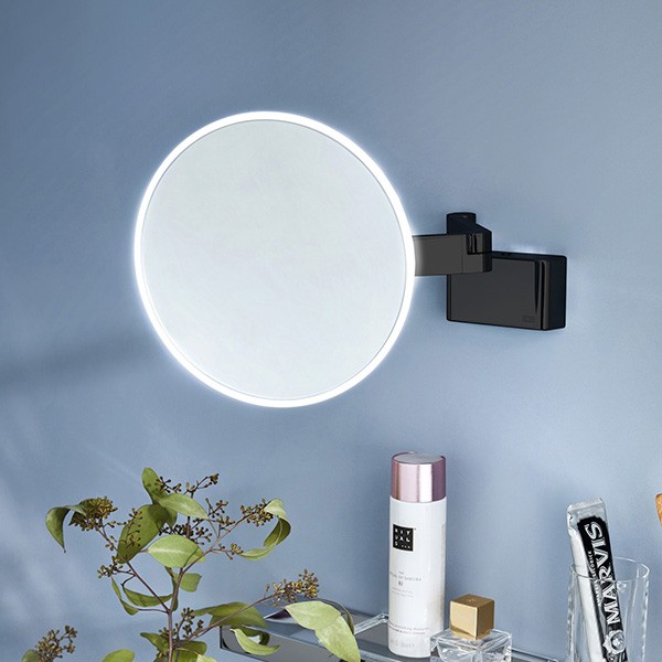 emco LED-Rasier- und Kosmetikspiegel 2-armig, 3-fach, rund, D: 209 mm, 109513331 109513331 von Emco