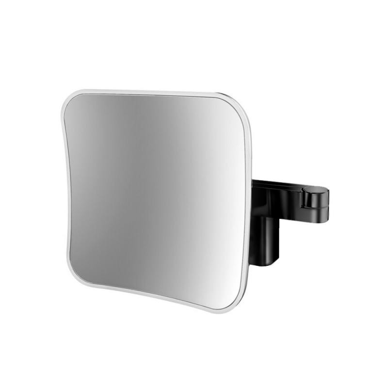 emco LED-Rasier- und Kosmetikspiegel 2-armig, 5-fach, 200x200 mm, mit emco light system, schwarz 109513352 von Emco