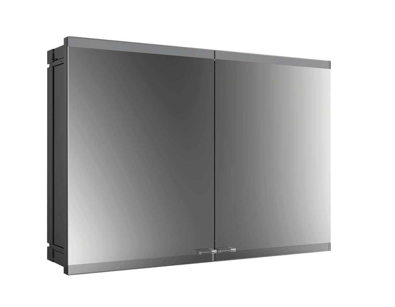 emco asis LED-Lichtspiegelschrank evo Unterputz, 1000 mm, 2-türig, IP 20, schw, 939713315 939713315 von Emco