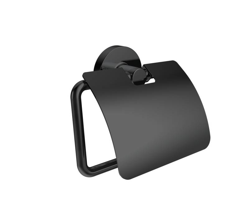 emco round Papierhalter, mit Deckel, schwarz, 430013301 von Emco