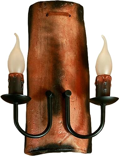 Emdivine Rustikaler Dachziegel als Wandleuchte Wandleuchte Wandlampe Lampe Leuchte Rustikal Handarbeit liebevoll hergestellt von Emdivine