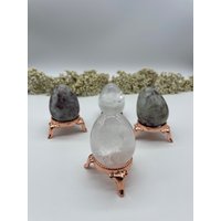 Set Rubellit/Turmalin Rot in Quarz Und Bergkristall Eier von EmeliesLovelyThings