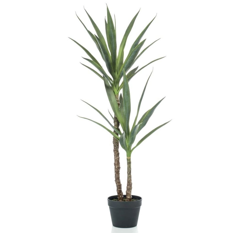 Kunstrasen Künstliche Yucca im Topf 110 cm, Emerald, Höhe: 110 mm von Emerald