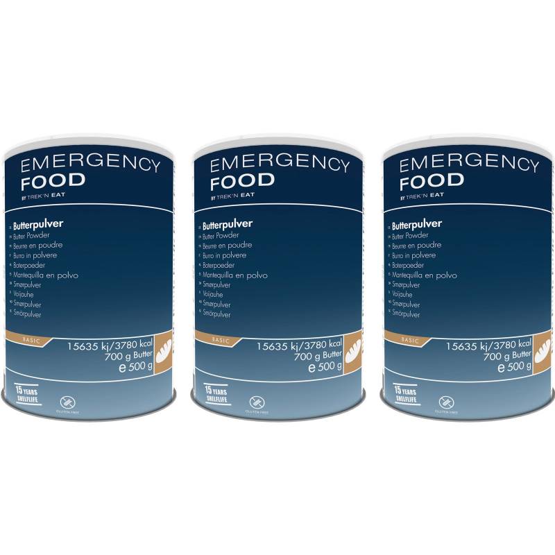 EMERGENCY FOOD 3 x Butterpulver Trekking Notfall Nahrung Not Essen Vegetarisch von Emergency Food