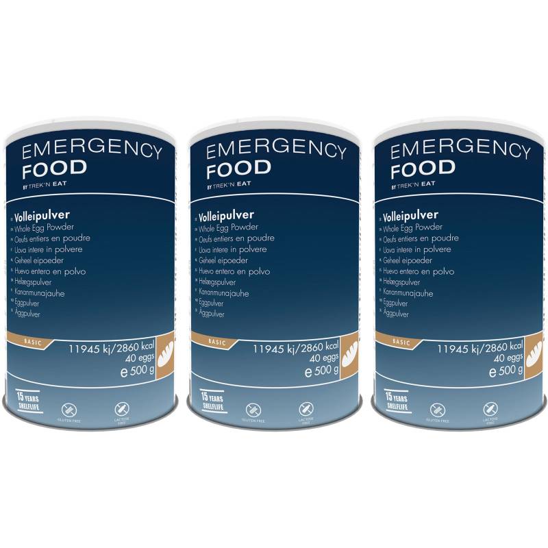 EMERGENCY FOOD 3 x Volleipulver Trekking Notfall Nahrung Not Essen Vegetarisch von Emergency Food