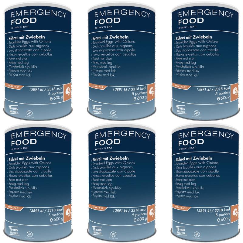 EMERGENCY FOOD 6 x Rührei Trekking Nahrung Outdoor Essen Ration Vegetarisch von Emergency Food