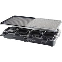 EMERIO RG-110035 Raclette 8Pfännchen, mit Grillstein Schwarz von Emerio