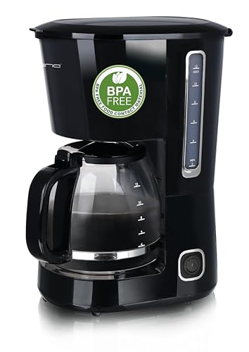 Emerio Filter Kaffeemaschine groß | 1.5L Glaskanne für bis zu 12 Tassen frischen Kaffee | herausnehmbarer Permanent-Filter | Anti-Tropf-Funktion | 40 Min. Auto-Off | 750W | BPA frei | CME-125129.4 von Emerio