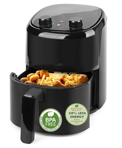 Emerio Heißluftfritteuse AirFryer | 2.2L Volumen für 1 Person oder als Zweitgerät | Frittieren mit heißer Luft ohne Öl | gesünderes Frittieren | Cool Touch | BPA frei | schnelle Aufheizung | 1000W von Emerio